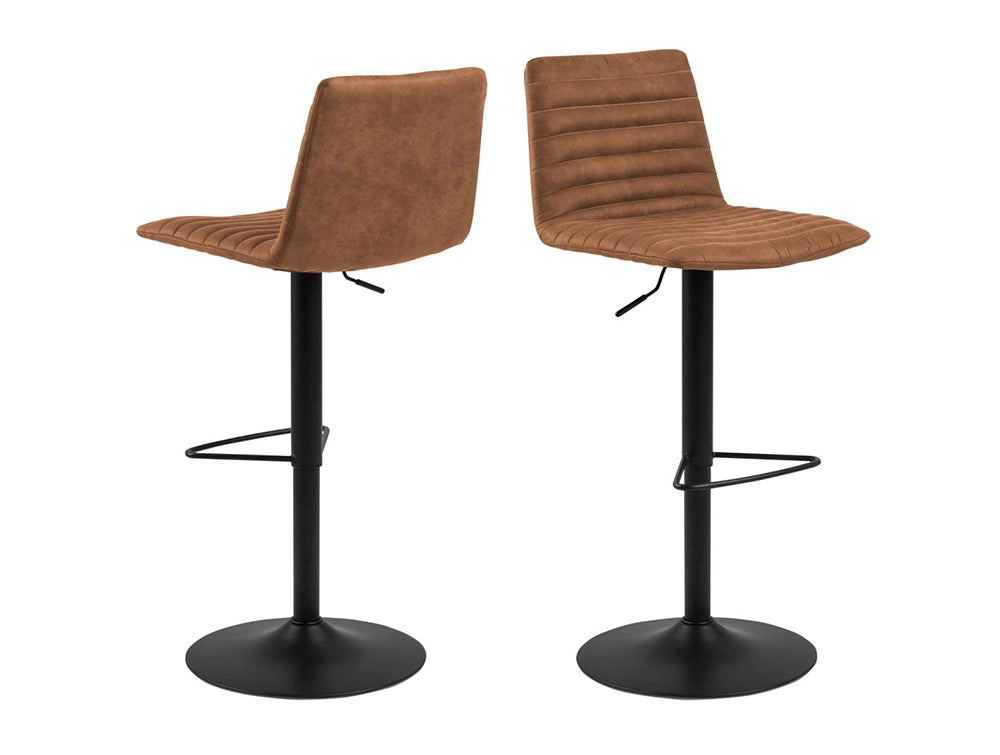 Khloe Bar Stool with Footrest Brown