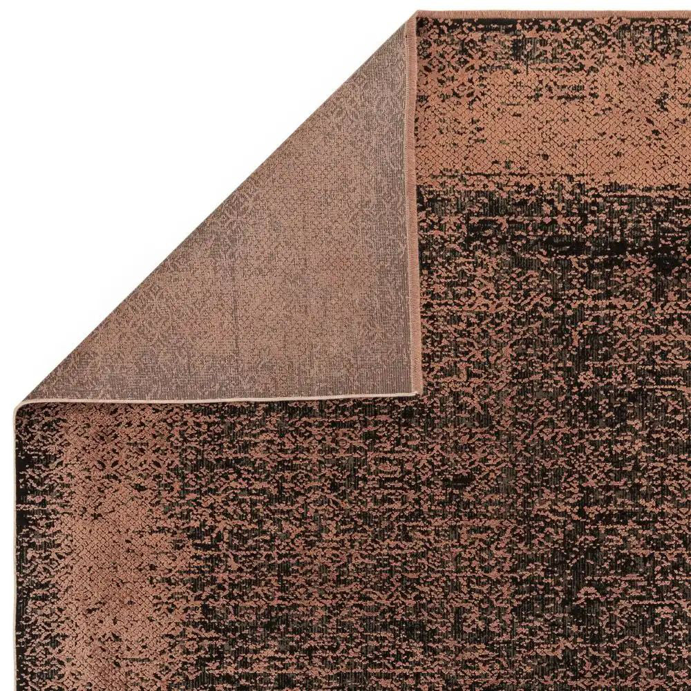 Koa Terracotta and Black Rug Detail