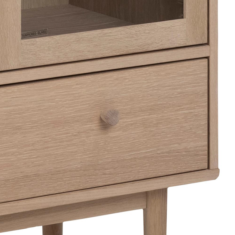 Krutcher Display Cabinet White Oak Drawer Detail