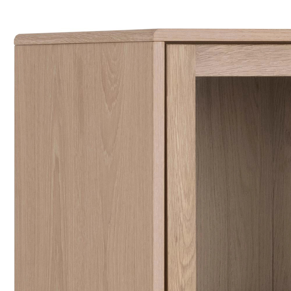 Krutcher Display Cabinet White Oak Side Detail