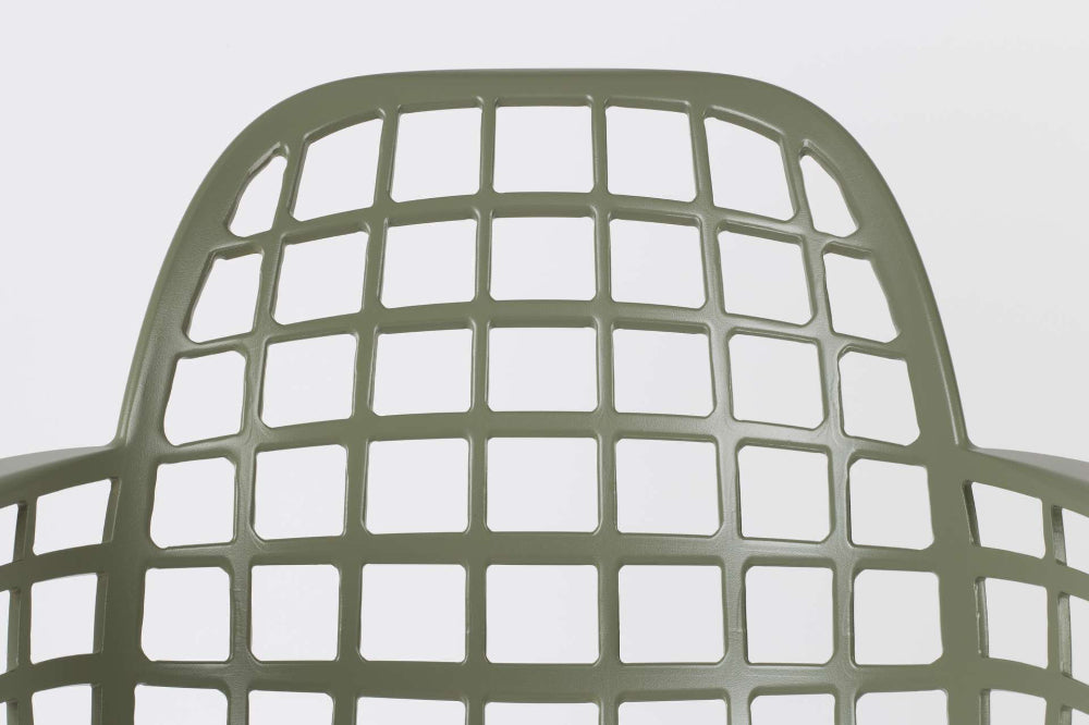 Kyler Outdoor Armchair Green Backrest Detail
