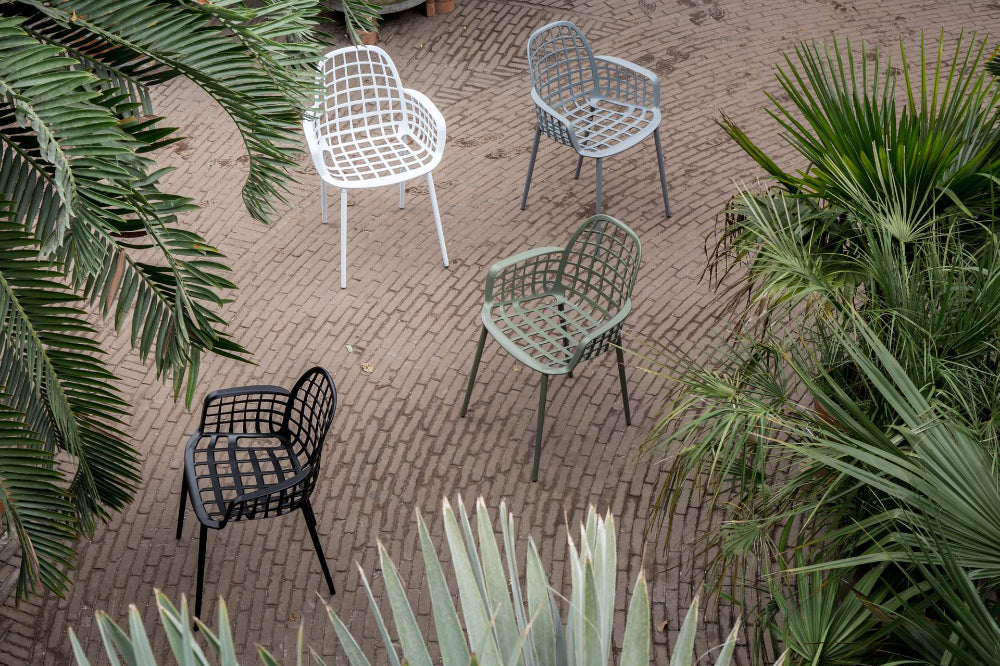 Kyler Outdoor Armchair Green in Outdoor Setting