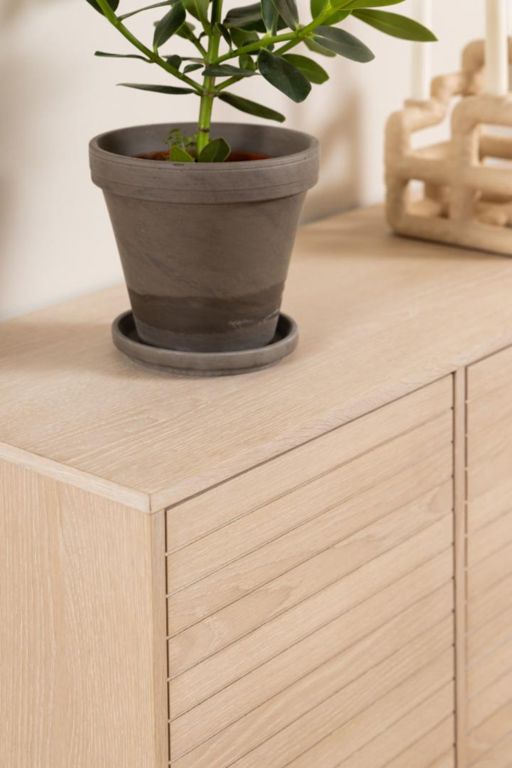 Lacey 4 Door Sideboard with Indoor Plant