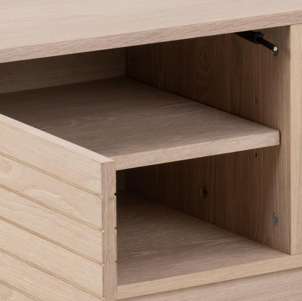 Lacey Wooden Media Unit Shelves Detail