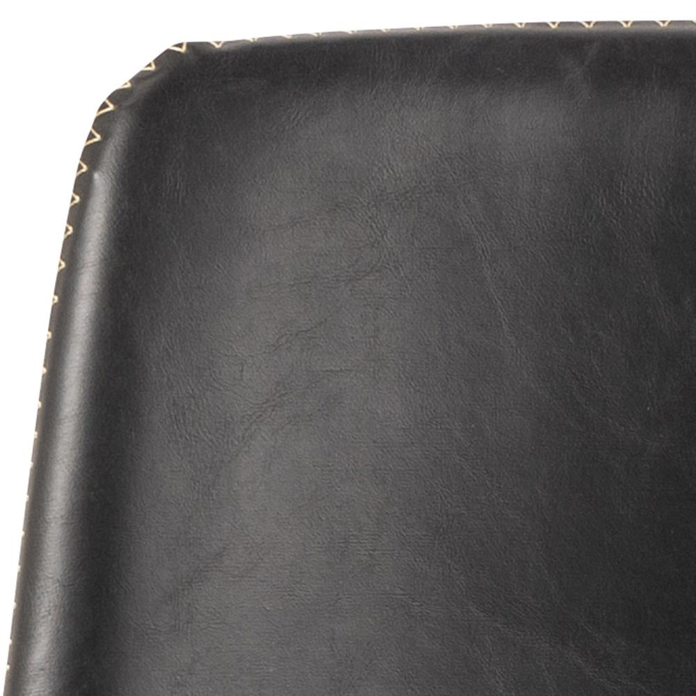 Leo Barstool with Footrest Black Backrest Detail
