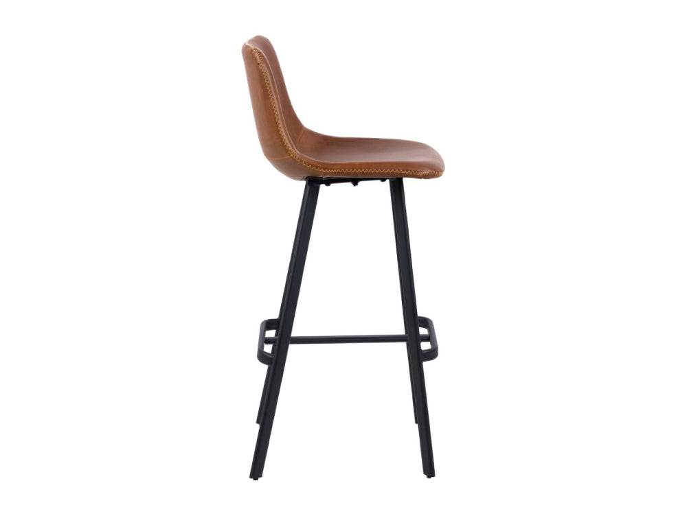 Leo Barstool with Footrest Brandy 3