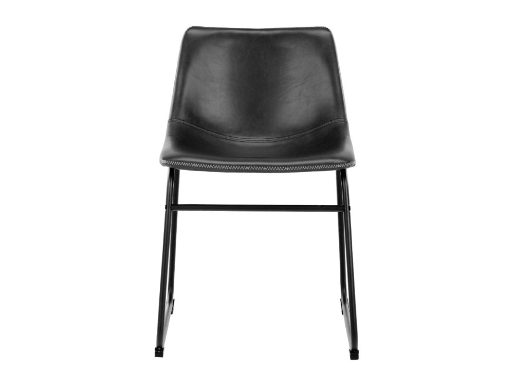 Leo Dining Chair Black PU 2