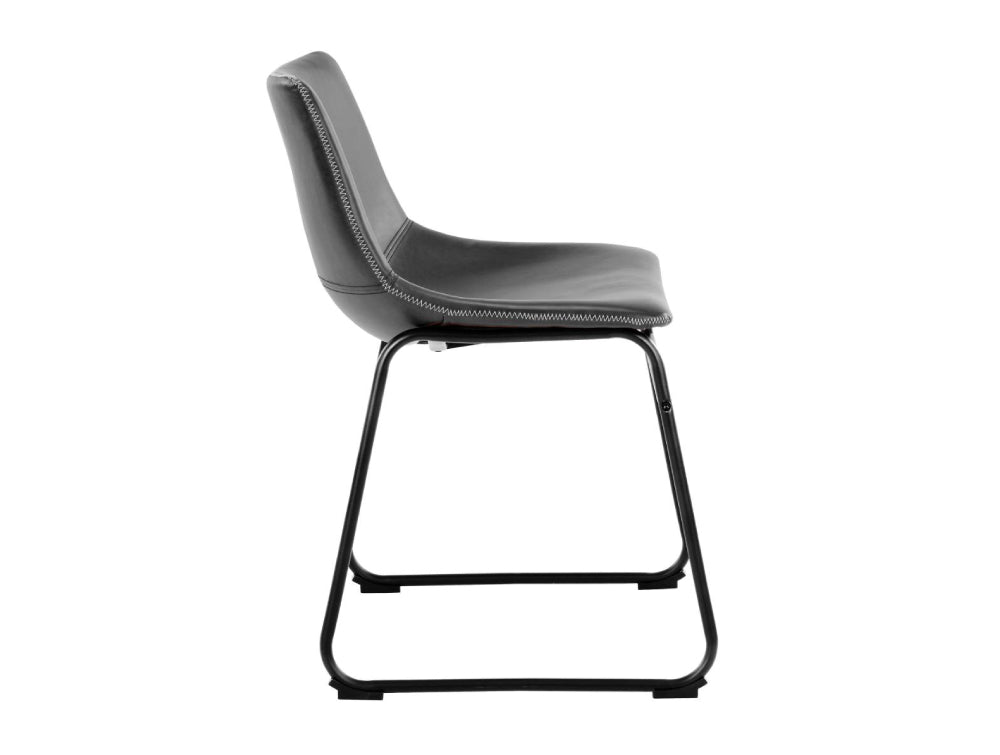 Leo Dining Chair Black PU 3