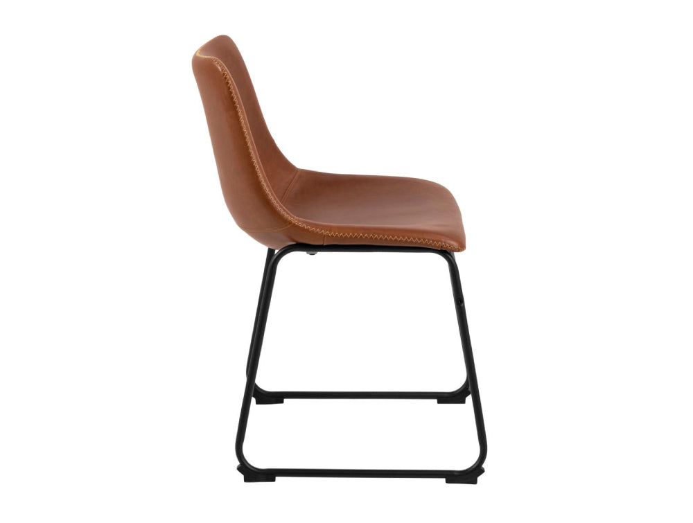 Leo Dining Chair Brown PU 3