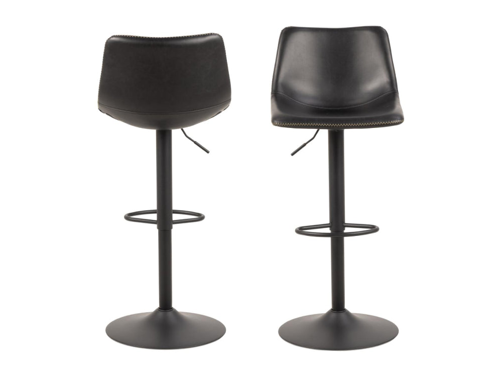 Leo Height Adjustable Barstool Black 2