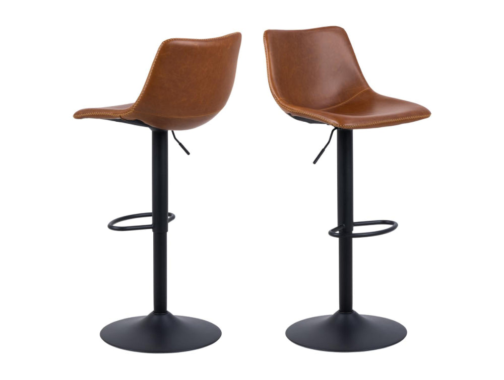 Leo Height Adjustable Barstool Brandy