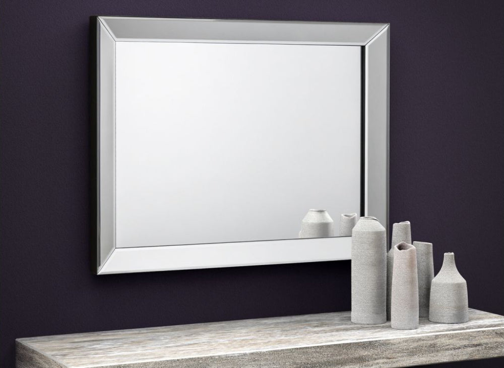 Levi Bevelled Wall Mirror Attached in the Wall