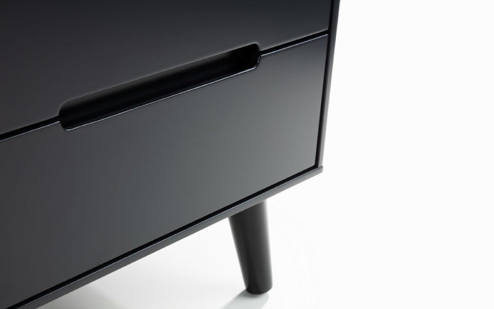 Lexi 2 Drawer Bedside Table Anthracite Drawer Detail
