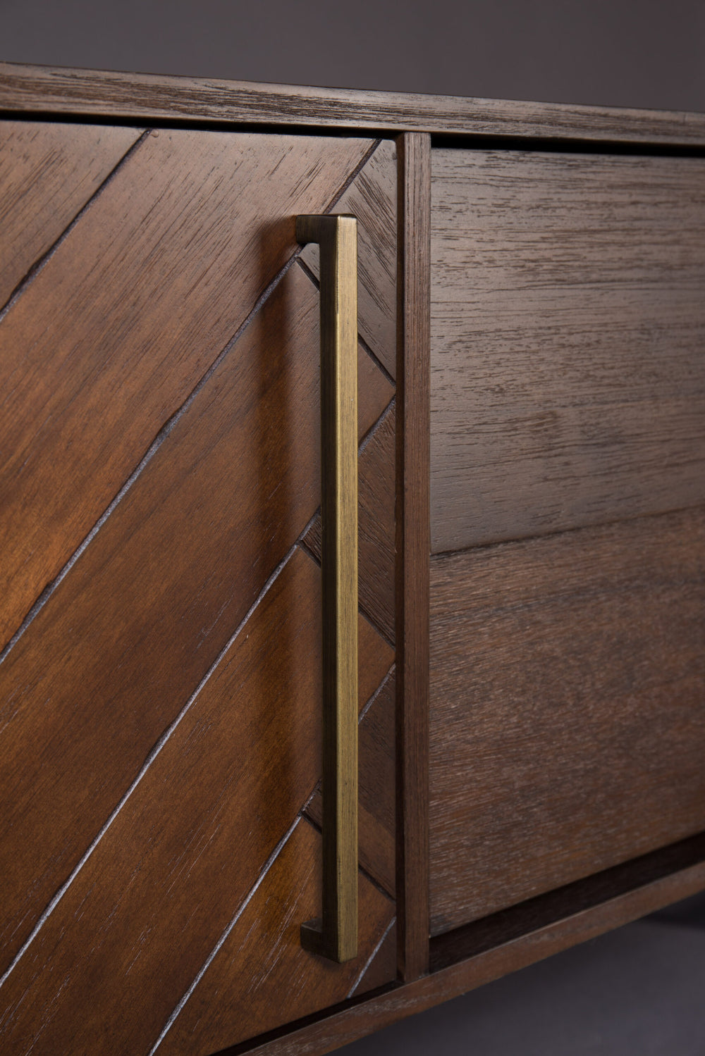 Luka Wooden Media Unit Door Handle Detail