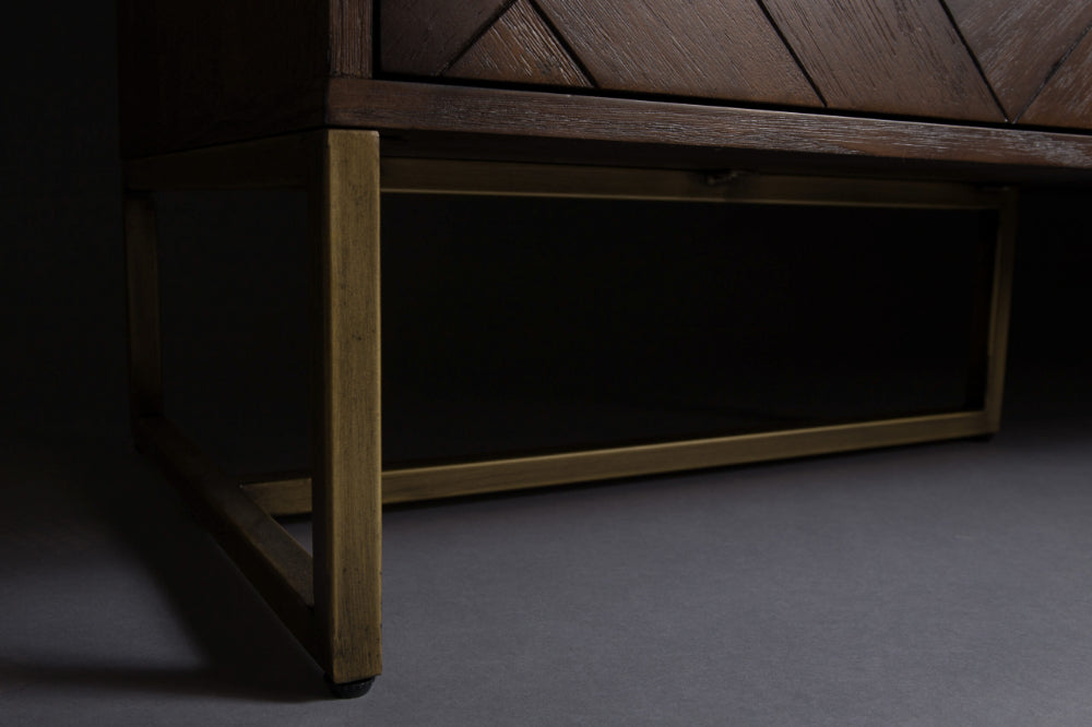 Luka Wooden Media Unit Leg and Base Detail
