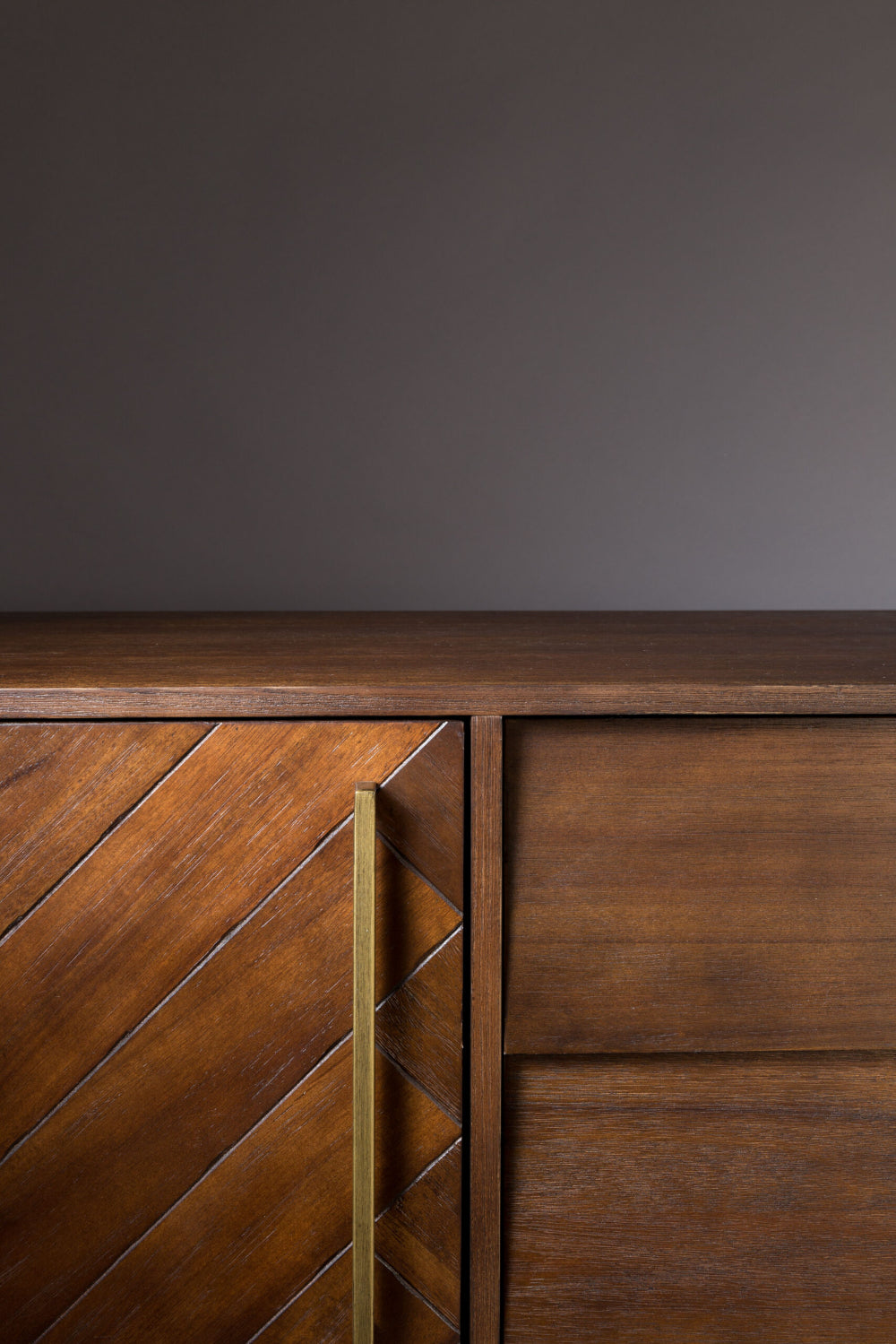 Luka Wooden Media Unit Top Edge Detail