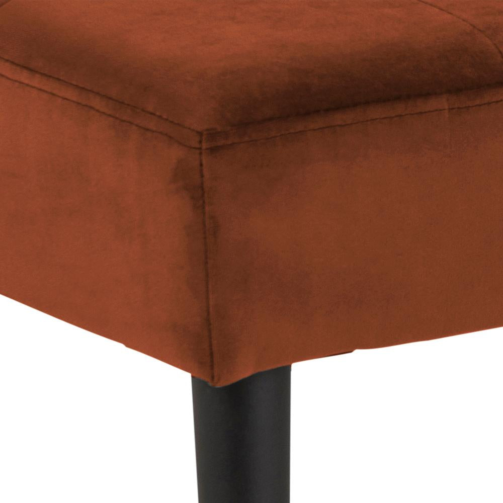 Lumina Upholstered Bench Copper Corner Detail