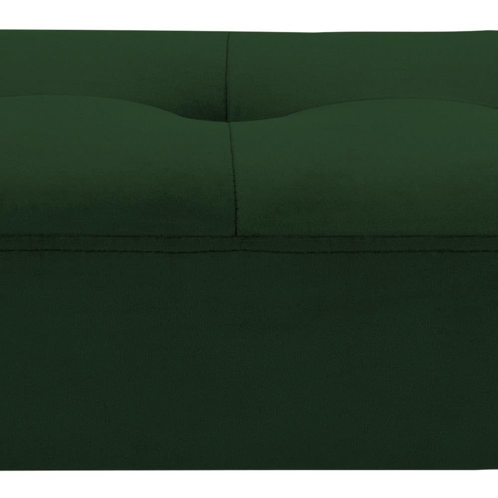 Lumina Upholstered Bench Forest Green Seat Detail