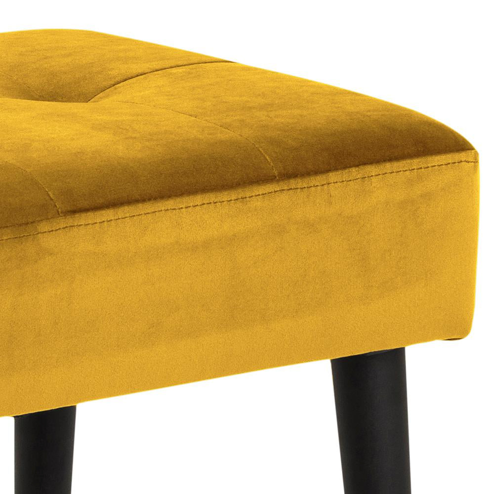 Lumina Upholstered Bench Yellow Corner Detail 2