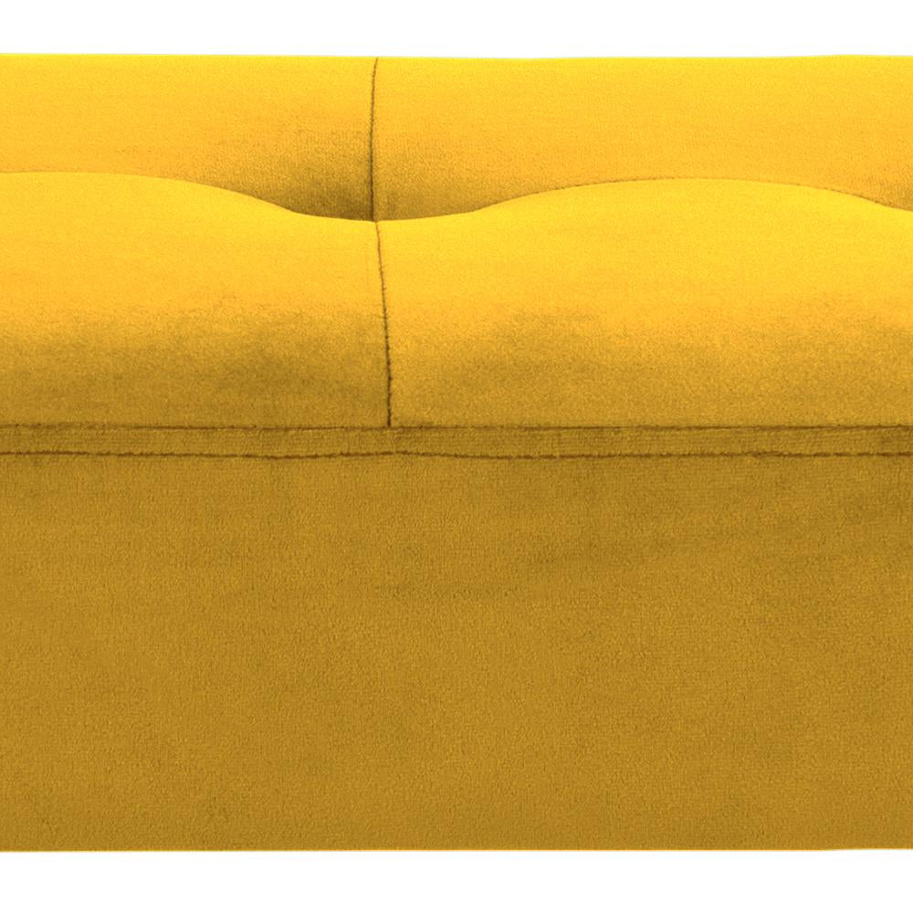 Lumina Upholstered Bench Yellow Seat Detail