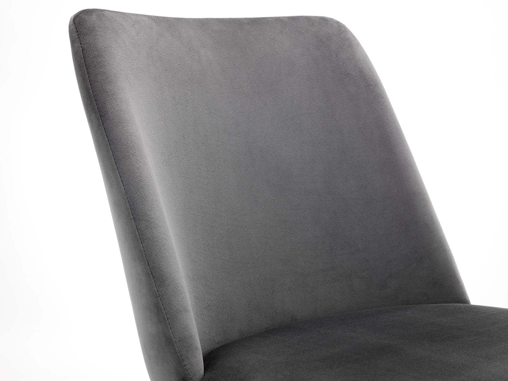 Luna Dining Chair Grey Backrest Detail