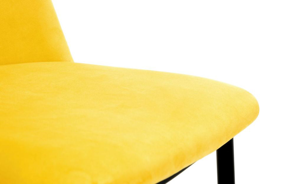 Luna Dining Chair Mustard Seat Detail