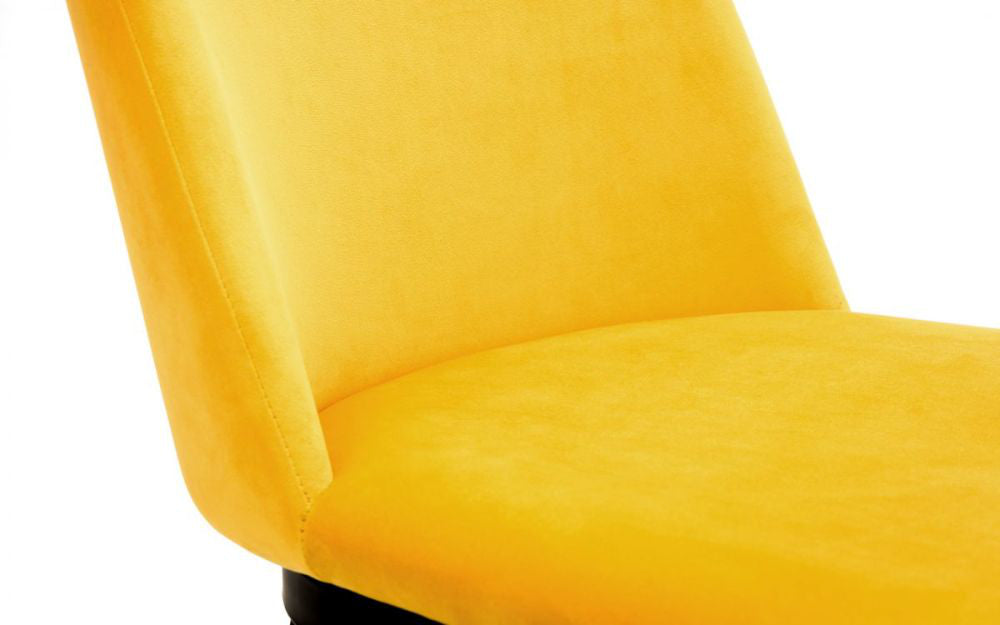 Luna Dining Chair Mustard Seat Detail 2