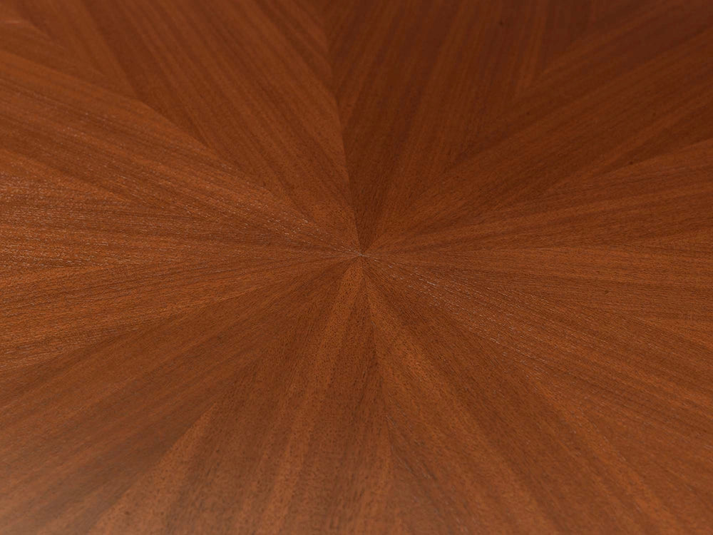 Lux Round Dining Table Walnut Wood Detail