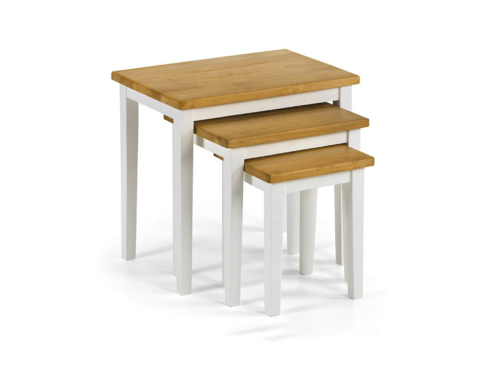 Lyon Nest Of Tables White and Oak