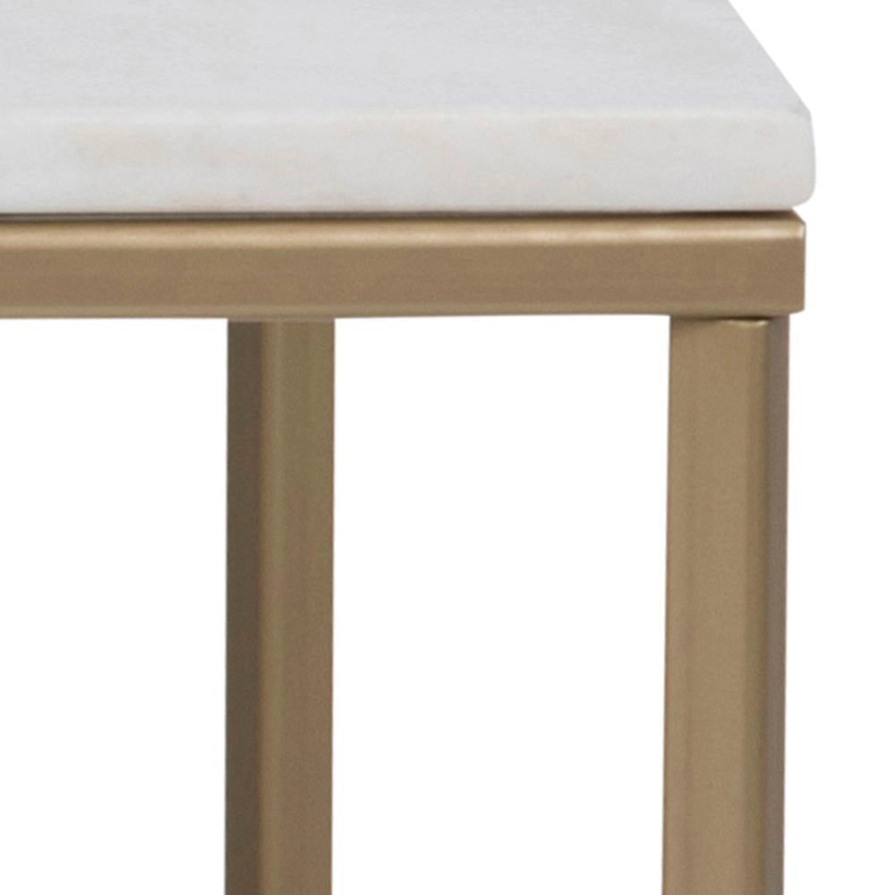 Lysa Rectangular Coffee Table Marble Brass 2