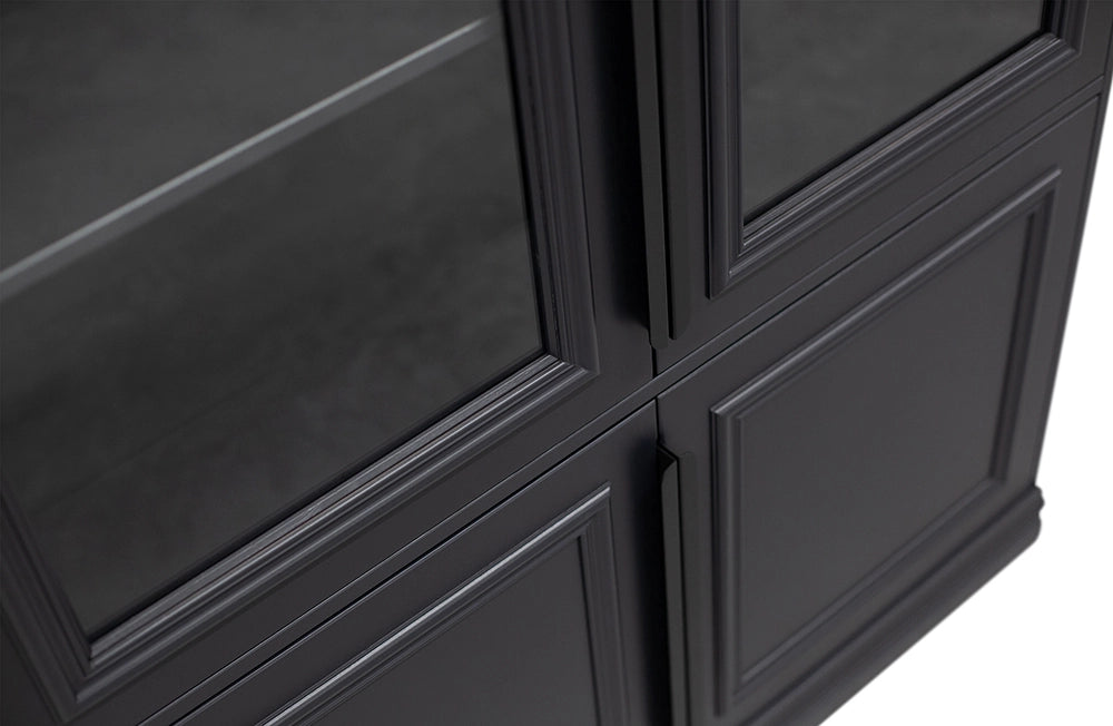 Maca Display Cabinet - Matte Black Door Detail