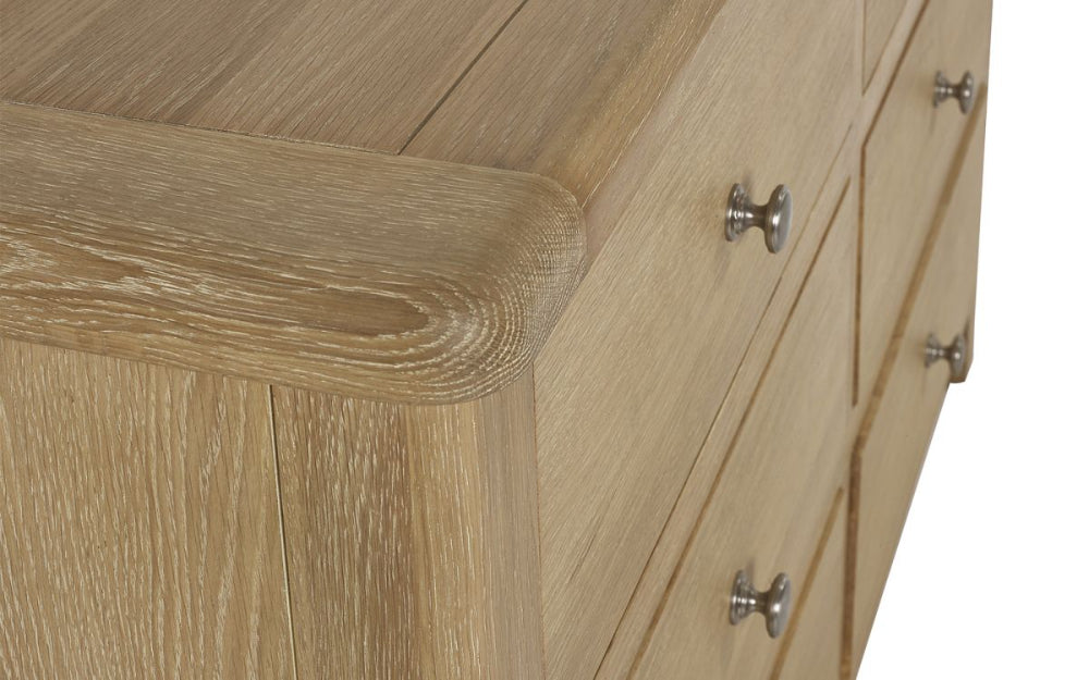 Marissa 6 Drawer Wide Chest Top Corner Detail
