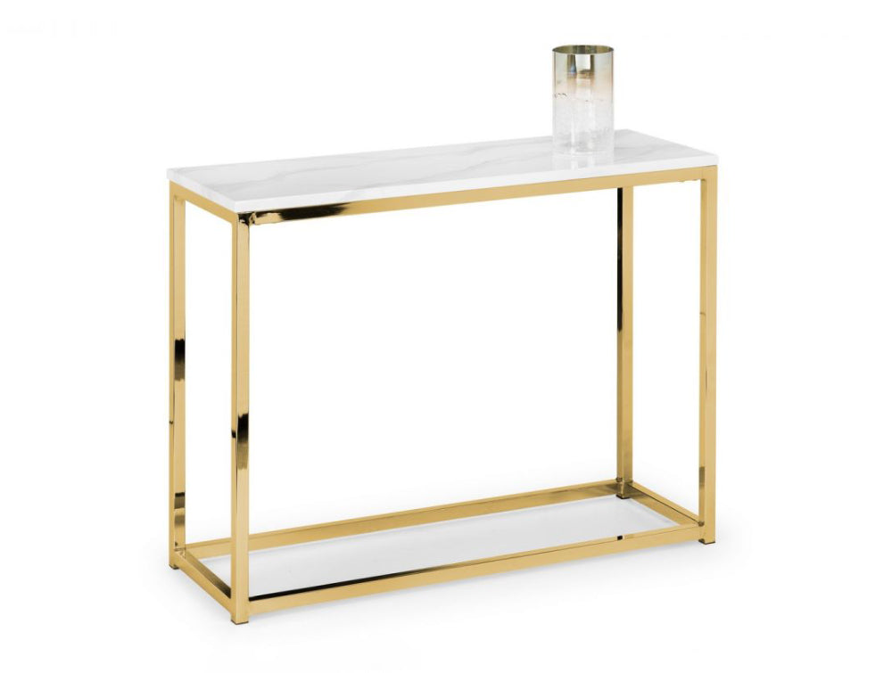 Mason White Marble Top Console Table