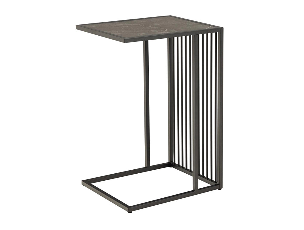 Melanie Side Table Black Marble
