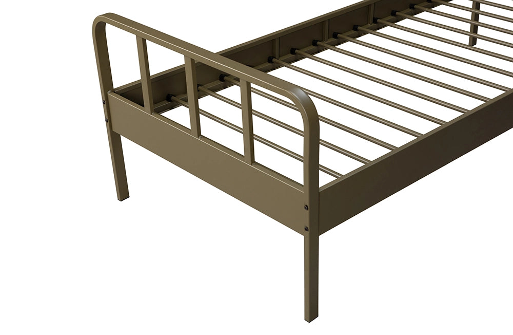 Mews Metal Bed Frame Army Green 7 Close Up Detail