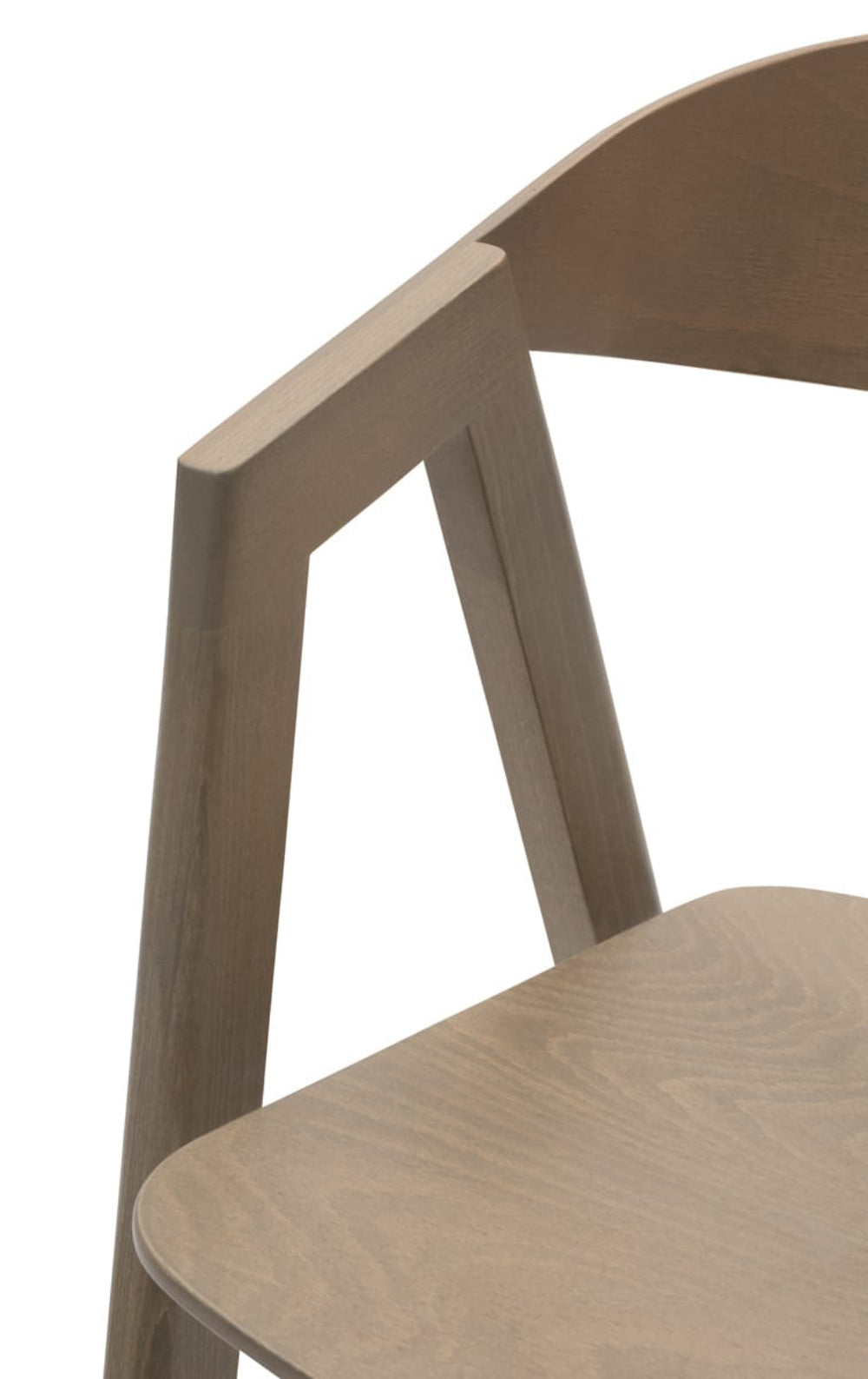 Micro Wooden Bar Stool with Footrest Armrest Detail