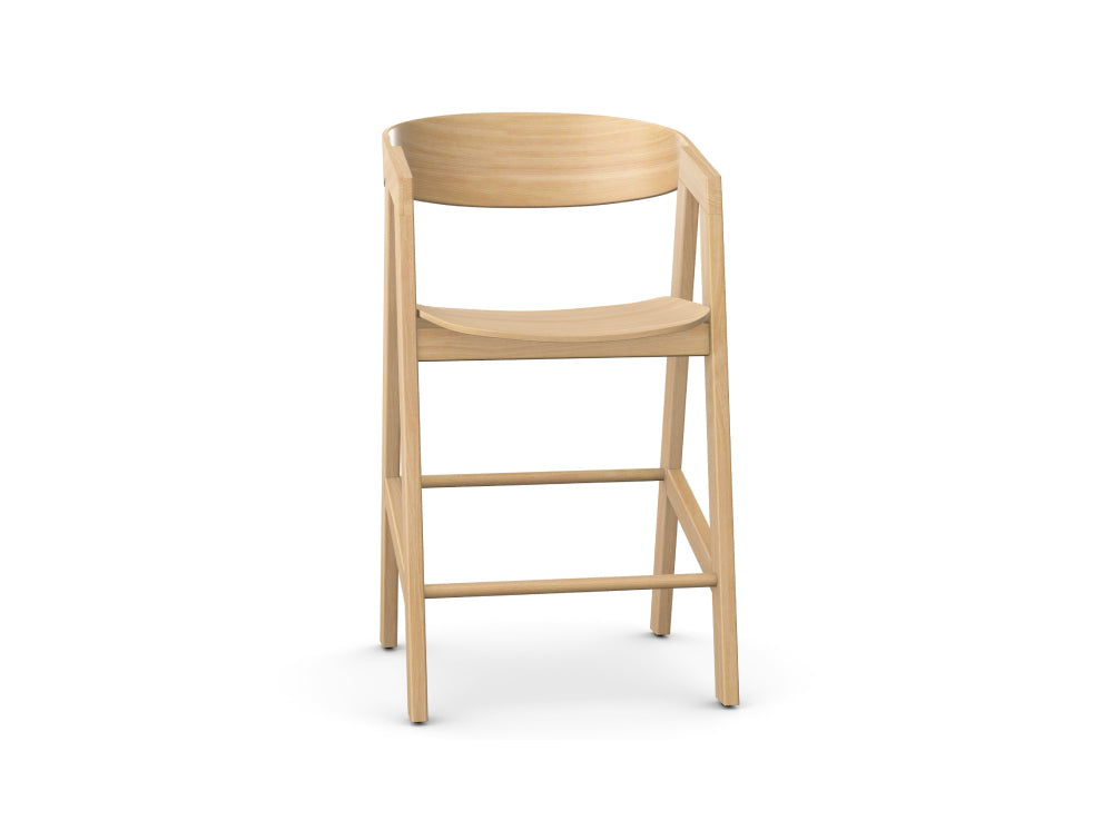 Micro Wooden Mid Height Stool with Footrest