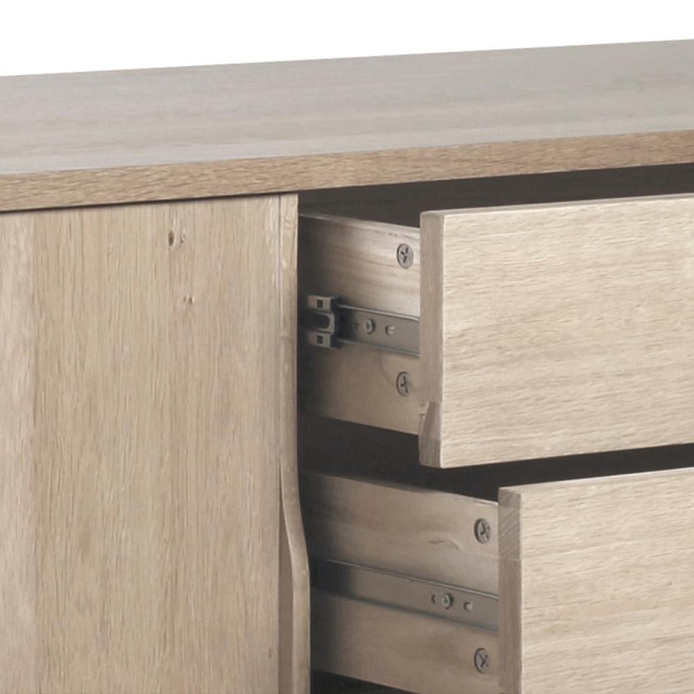 Milo White Pigment Sideboard Drawer Open Detail