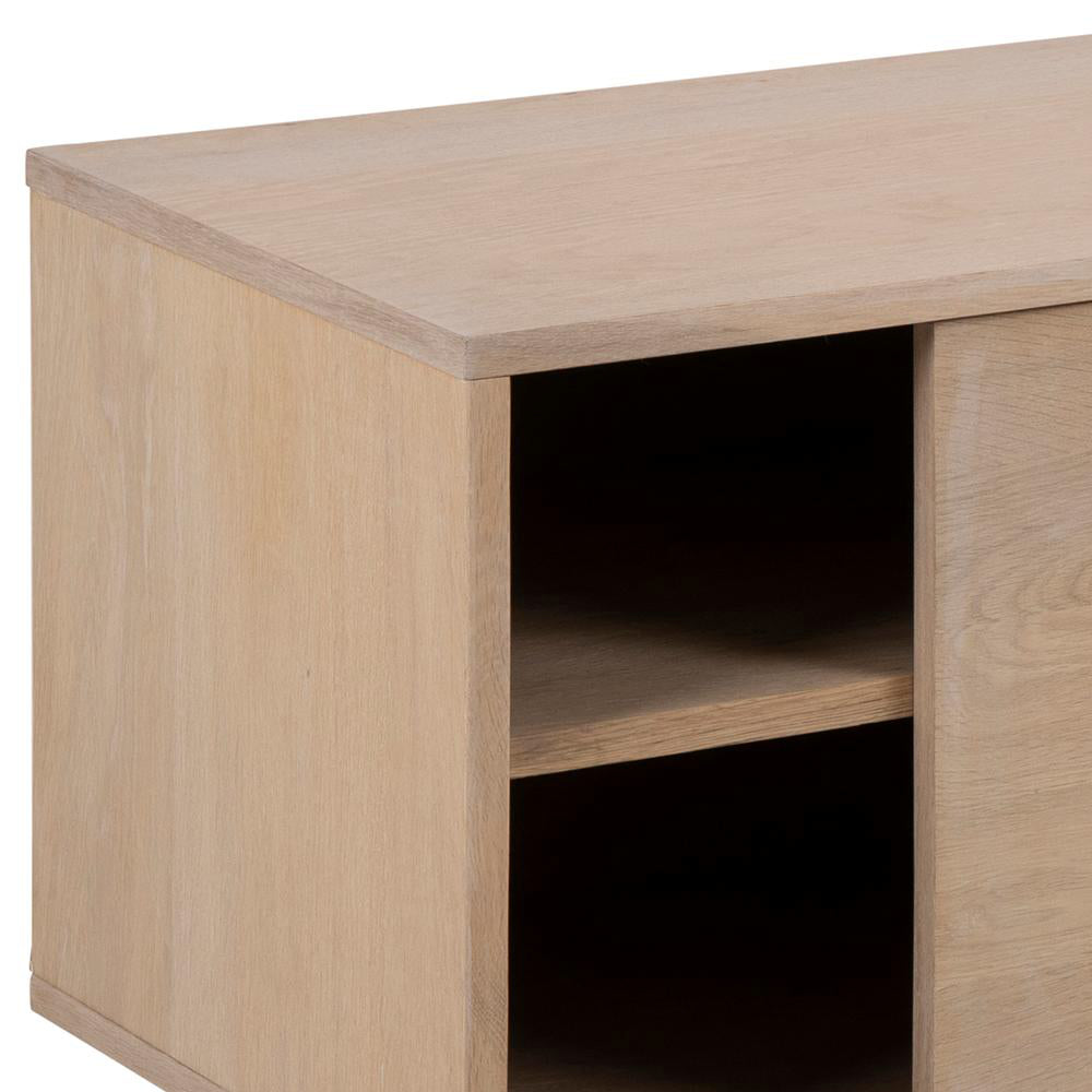 Milo Wooden Media Unit Shelves Detail
