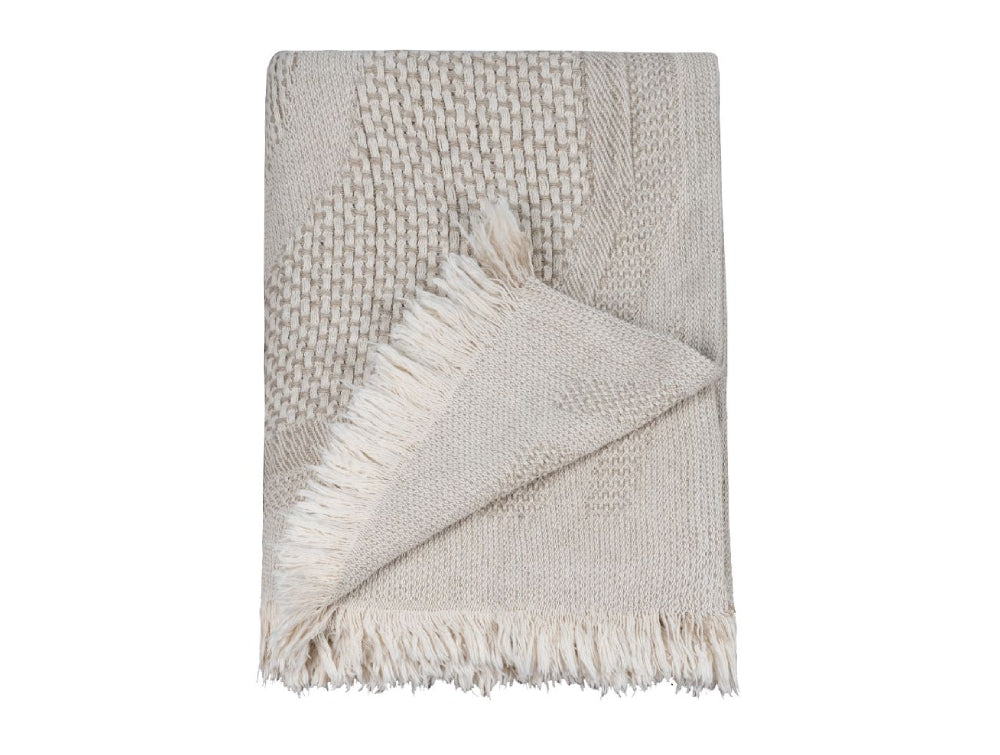 Mira Knitted Throw Natural 2