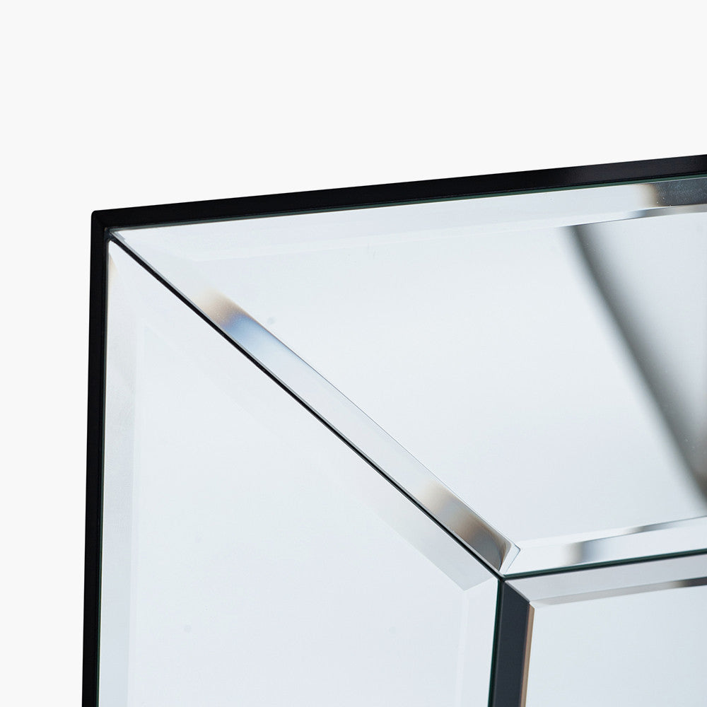 Mirror Frameless Rectangular Wall Corner Detail 2