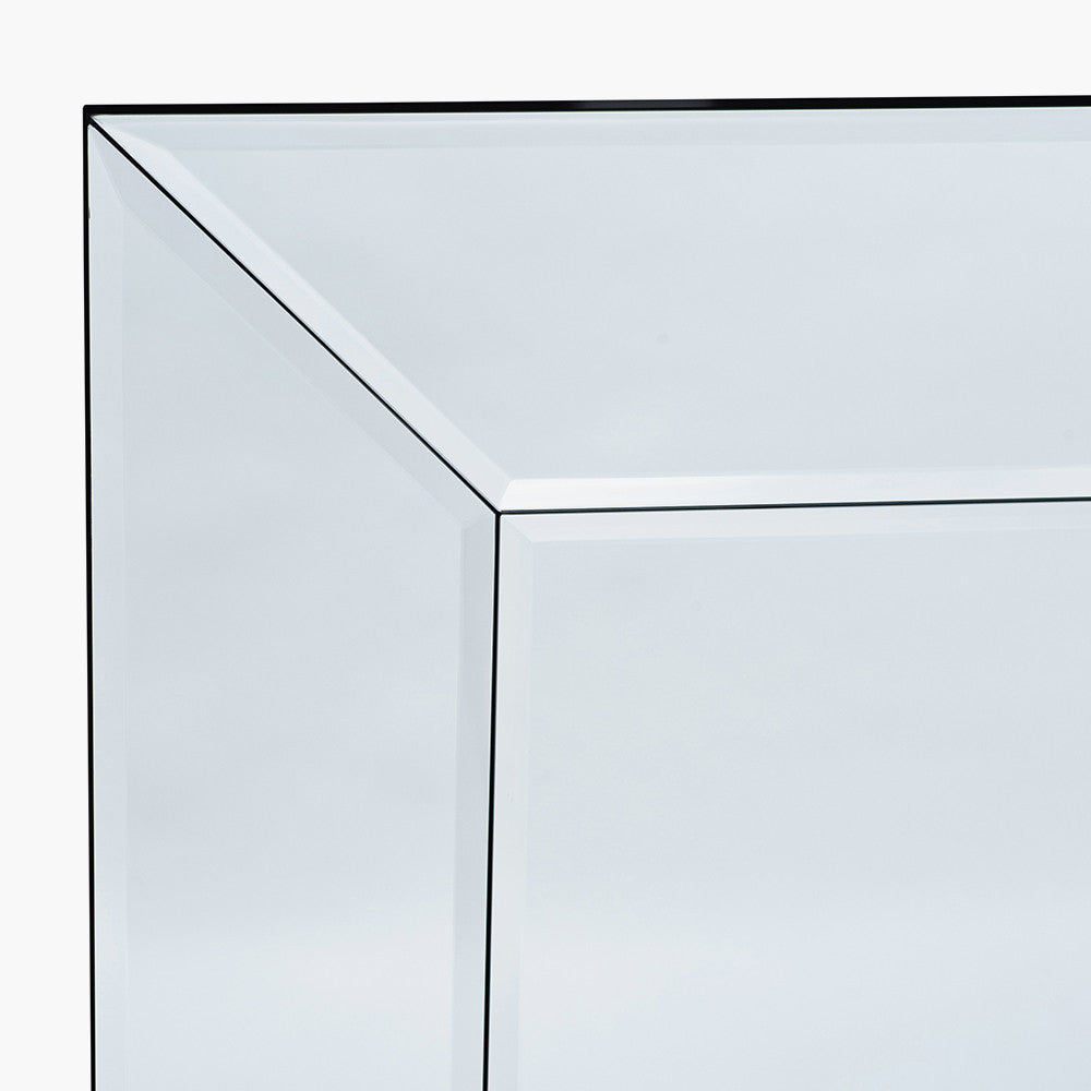 Mirror Frameless Rectangular Wall Corner Detail