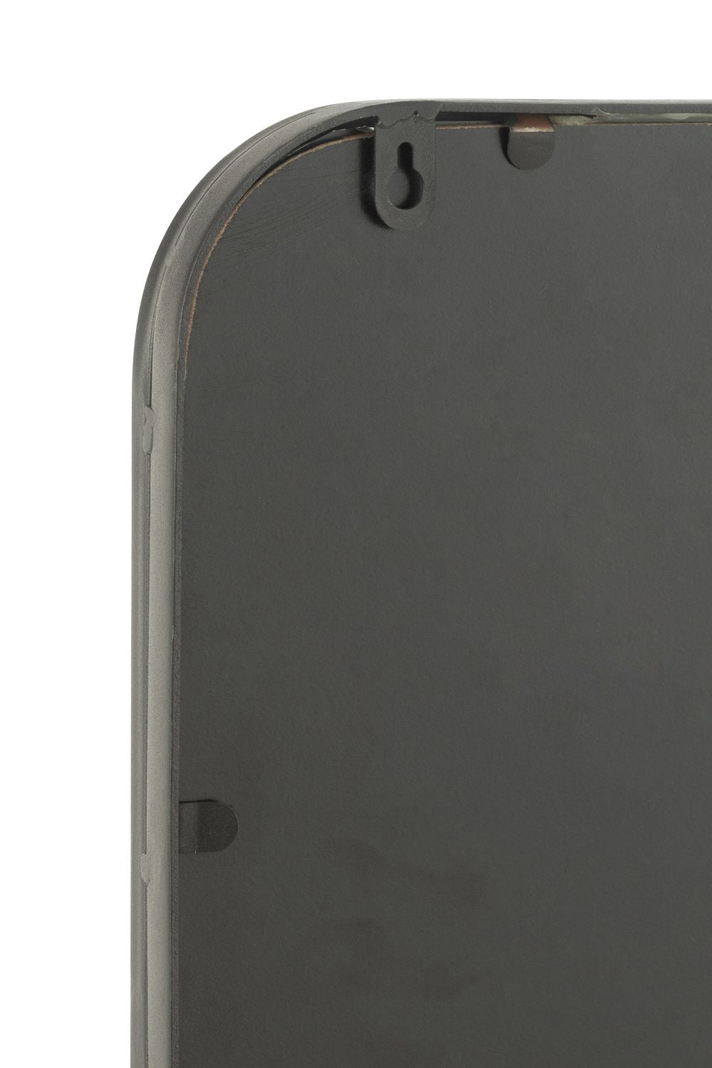 Mirror Rectangular Black Back Corner Detail