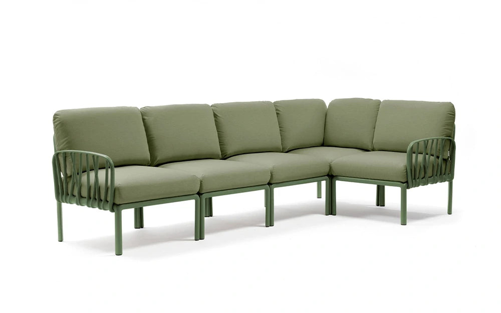 Nardi Komodo Outdoor Seating Set Green - Jungle Green Sunbrella