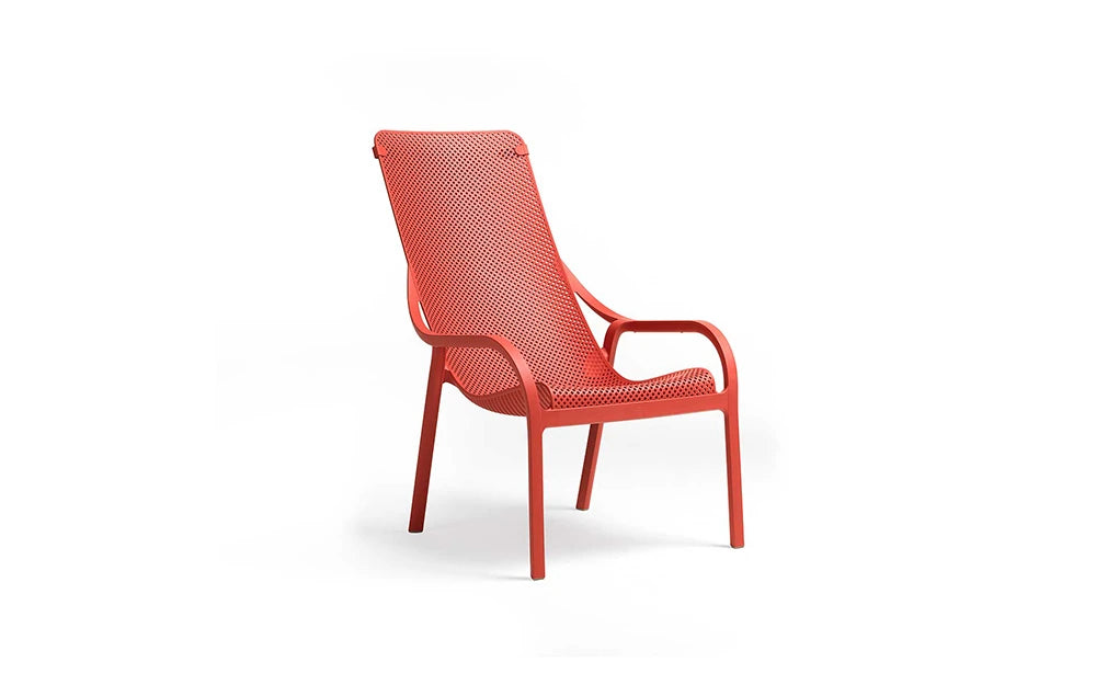 Nardi Net Stackable Monobloc Lounge Armchair - Coral