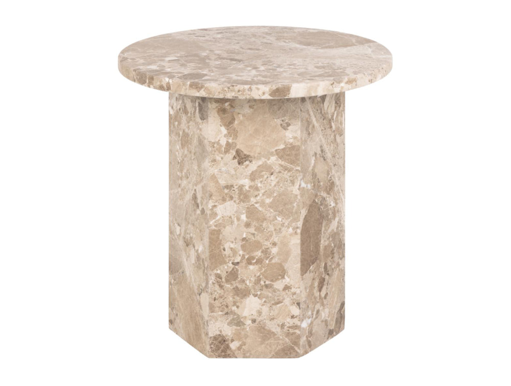 Naria Round Side Table Latte 2