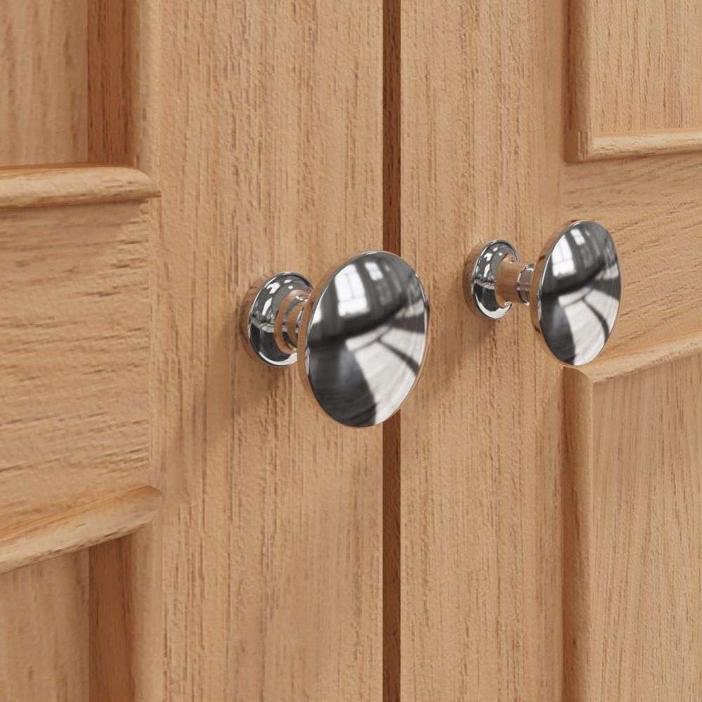 Ned Full Hanging Wardrobe Natural Oak Handle Detail 2