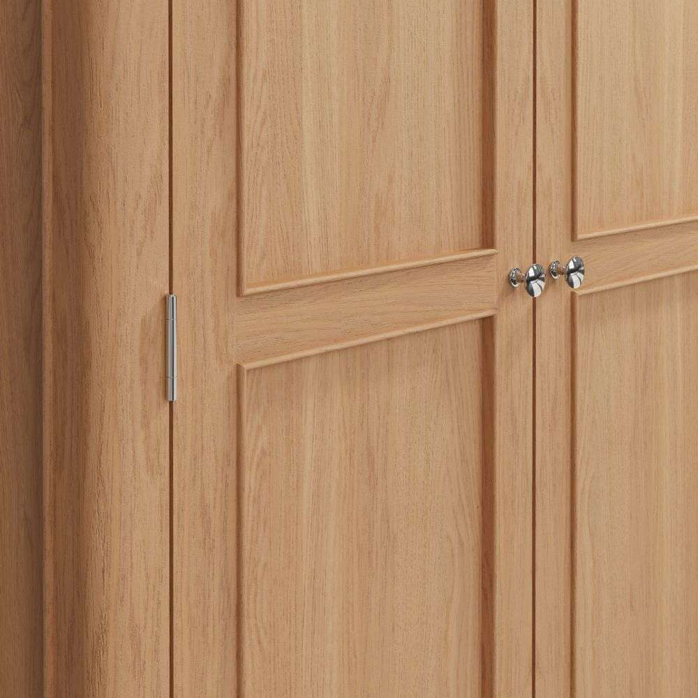 Ned Full Hanging Wardrobe Natural Oak Handle Detail