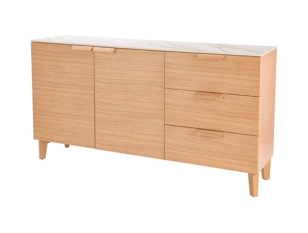 Ned Wooden 3 Drawer Sideboard