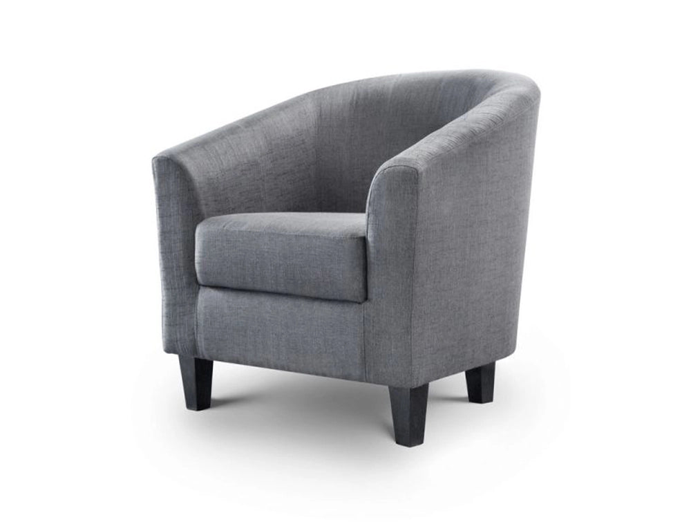 Nikki Fabric Tub Chair Slate Grey